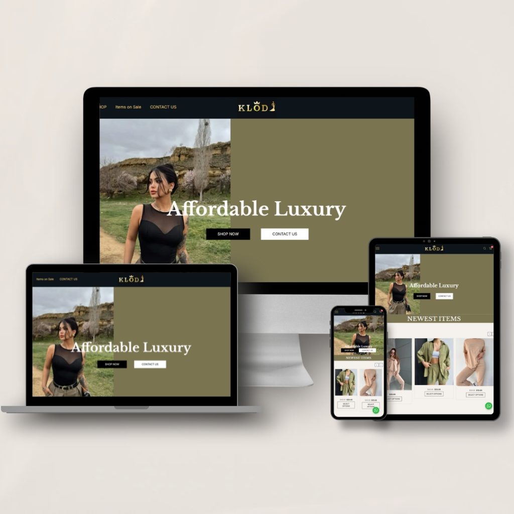 A refined and responsive luxury fashion e-commerce store designed for stylish women in Lebanon