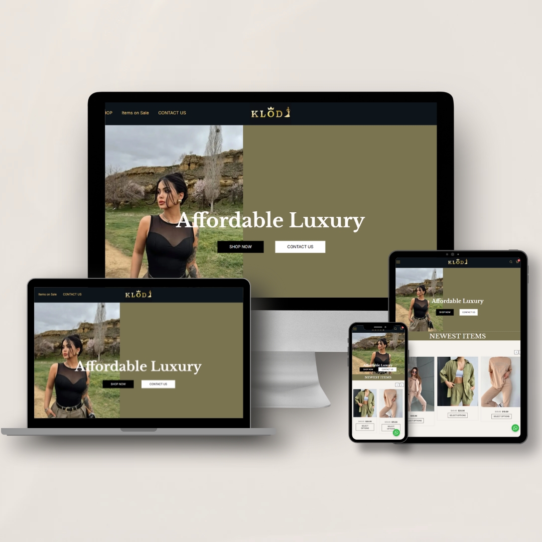 A refined and responsive luxury fashion e-commerce store designed for stylish women in Lebanon