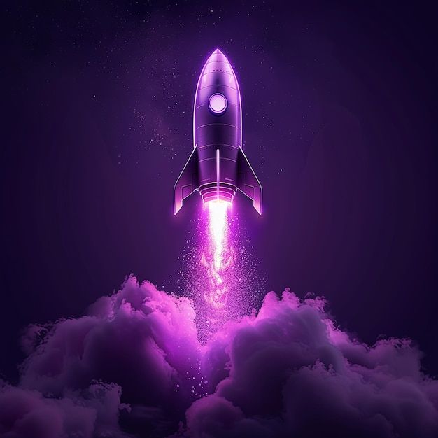 A rocket soaring through the sky, symbolizing fast and efficient web development services in Lebanon.